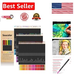 Soft Core 72-Color Colored Pencils for Blending & Shading – Non-Toxic Gift Set