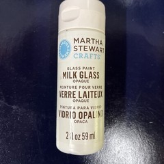 Martha Stewart Crafts Glass Paint- Milk Glass 2 Oz NEW -D7