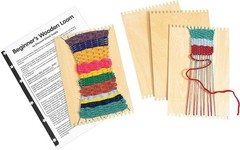 Weaving board Wood 15 x 23 cm 12 pieces