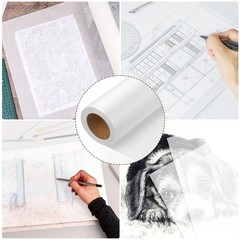 Paper Roll 17in x 25yd White Trace Paper Pattern Paper Translucent Tracing Paper