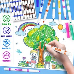 256 PCS Washable Markers Kids Colored Bulk School, Thin Set 16 Assorting Fine