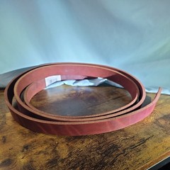 Red/Brown Latigo Leather Strip 1″ X 72″ Belt/Strap Blank New.