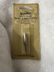 Speedball No.4 U-Shaped Standard Gouge For Block Printing 2pc Tempered Steel