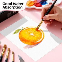 84 Sheets Watercolor Paper 5×7, 110lb/230gsm Cold Press Watercolor Paper Bulk…