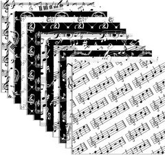 24 Sheets Musical Notes Pattern Paper 11.8 x Inch Music Multicolor