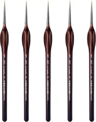 XDT#729 Micro Detail Paint Brush Artist Pin Point Painting Brushes 5 Piece #0000