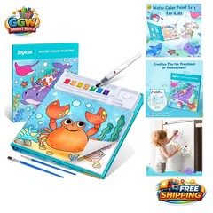 Portable Watercolor Art Set for Children – Safe and Washable Sea Animal Designs