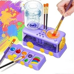 Art Brush Washer Brush Cleaner with Automatic Water Recycling for Fun Cleaning