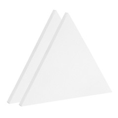 2 Pcs Triangle Stretched Canvas, 8”x8” Pure Cotton Blank Canvas, White