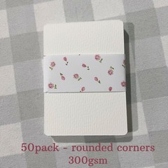 ACEO ATC Art Trading Card Blanks 50 Pack Rounded Corner Bulk – 2.5×3.5in 300gsm