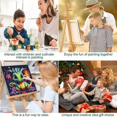 Colourful Dragon Paint by Numbers Kit for Adults Beginner & Kids Ages 8-12,Dr…