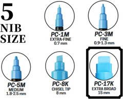 UNI PC-17K”FULL RANGE ALL 8 COLOURS”