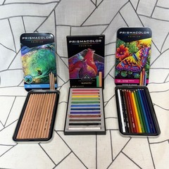 Prismacolor Premier Art Set 12ct Watercolor Nupastel Soft Core Pencils READ