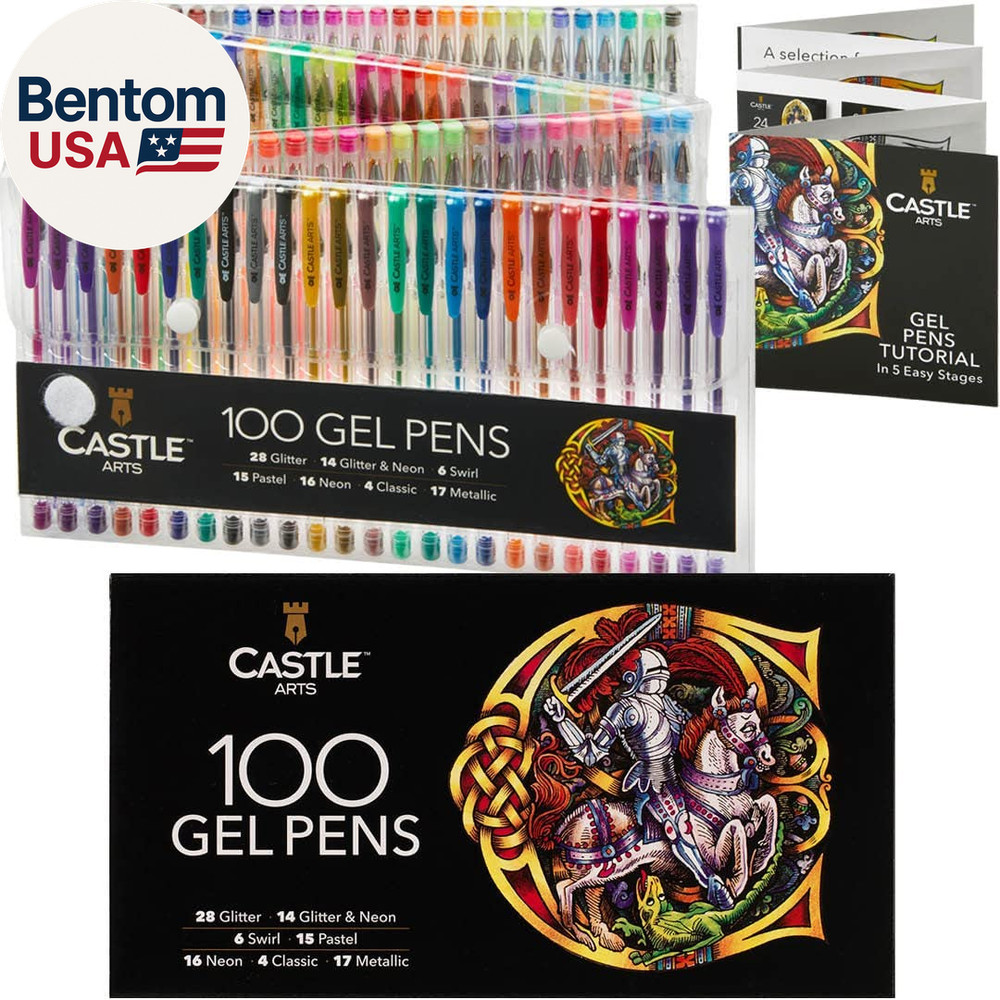 100 Gel Pens for Adult Coloring Set | Drawing, Scrapbooks, Journals | Amazing Co