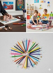 20 large quantity colouring pencils-artists drawing kids adults – handy wallet