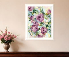 Abstract Floral White Framed Print Wall Art