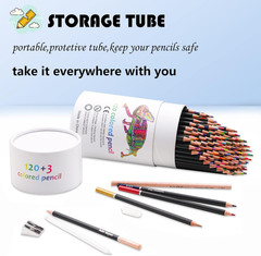 Premium Colored Pencils,Set of 120 Colors,Artists Soft Core with Vibrant Color,I