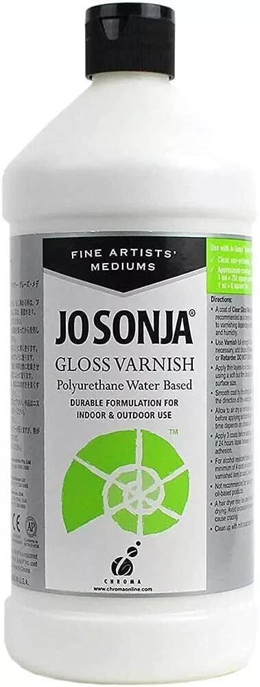 Jo Sonja Polyurethane Varnish Gloss – 32oz Bottle