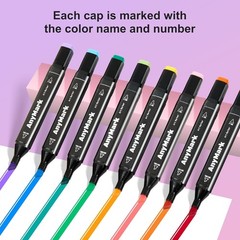 Alcohol Markers,80 Colors Dual Tip Art Coloring Markers Set for Adult Book..