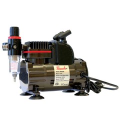 Paasche 1/5 HP Compressor w/ TG-3AS Gravity Feed Airbrush Set & Cleaning Brushes