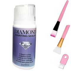 Diamond Painting Sealer Glue 60/120/200ML with Brushes Permanent Shine Kit