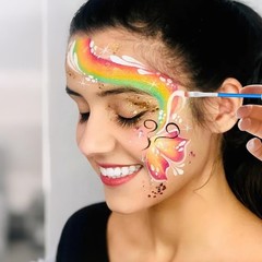 12 Color Face Paint Set with Brushes, Halloween Body and 12