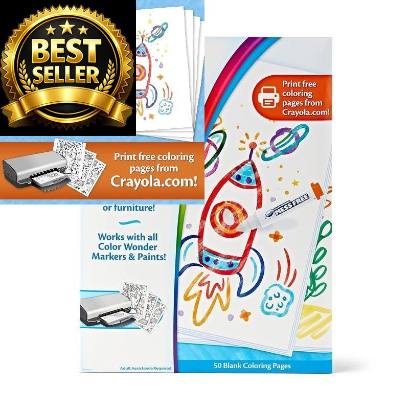 Crayola Color Wonder Mess Free Coloring 50 Count (Pack of 1), Multicolor