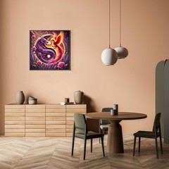 DIY Diamond Art Kits for Adults, Dragon and Phoenix 5D Diamond Painting Kits for