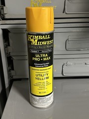 Kimball Midwest Ultra Pro Max Utility Yellow Spray Paint 20oz 80-1140 ( 1 Case )