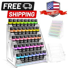 Clear Acrylic Paint Organizer Tall Version – 5 Layers, Miniature Paint Holder…