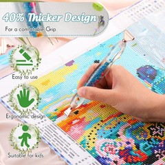Geyoga 23 Pcs Flower Diamond Painting Art Drill 12 x 18 x 2 cm, Rose Gold