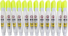12 Pc Set Neon Yellow Super Met-Al Fine Tip Paint Marker Pens 1.4Mm Stroke Weath