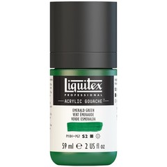 Professional Acrylic Gouache Art Paint 2oz 59ml Bottle Emerald Green Fluid