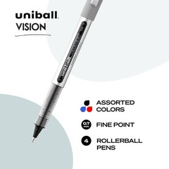 uniball™ Vision Rollerball Pens, Fine Point 1 Count (Pack of 4), Business