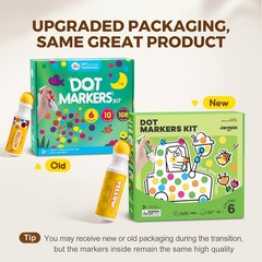 Washable Dot Markers for Toddlers, 6 Colors Dot Paints with 120 Printed PDF &…