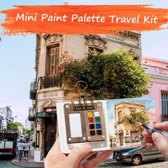 Mini Watercolor Travel Paint Set,Travel Watercolor Kit, Portable Artist Palet…