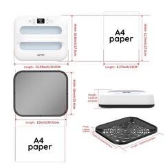 Heat Press Machine 12 x 10 Portable T Shirt White AST&T HP5 ASTT Easy T-Shirts