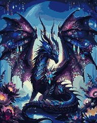 Dragon Animal Paint by Numbers for Adults 16×20 Inch DIY Canvas Oil Painting
