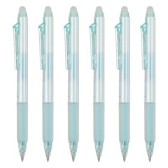 6Pcs Erasable Gel Pens, Glitter Fine Point 0.5mm Scented Pens, Light Blue