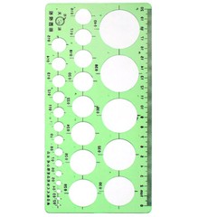 2mm-40mm Diameter Range Circles Measuring Drawing Stencil Template Ruler