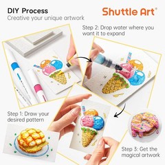 Shuttle Art Magic Foam Texture Painting Kit 44 Pack Non-Toxic & Acid Free
