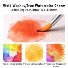 Mini Watercolor Paint Set – Compact Travel Art Kit with 16 Colors,Detail Pain…