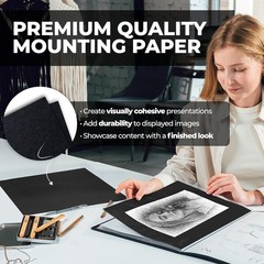 Stylish Professional 9×12 Portfolio Binder: 24 Pockets for Art & Photography