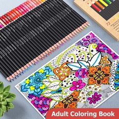 Soucolor 72-Color Colored Pencils for Adult Coloring Books Back to School Sup…