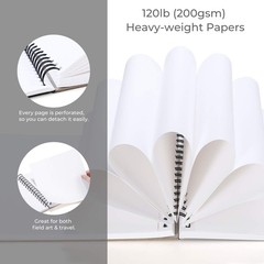 Ohuhu Marker Pads Art Sketchbook – 8.3 X 8.3 Portable Square Size -120 Lb/200