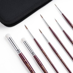 Kolinsky Sable Miniature Paint Brushes – 7pcs Detail Paint Brushes Drybrushes…
