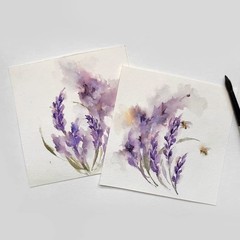 2 Packs Tearable Square 3.9X3.9 300gsm Portable Watercolor Paper Pad Journal …