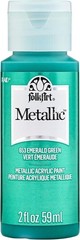 Vibrant 2 Oz Emerald Green Metallic Acrylic Paint – Ideal for Craft Projects