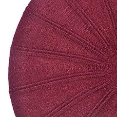 French Beret hat, Reversible Solid Color Cashmere Knit Warm One Size Burgundy