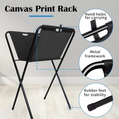 Small Canvas Print Rack – Portable Folding Art Display Rack for Posters Artwork
